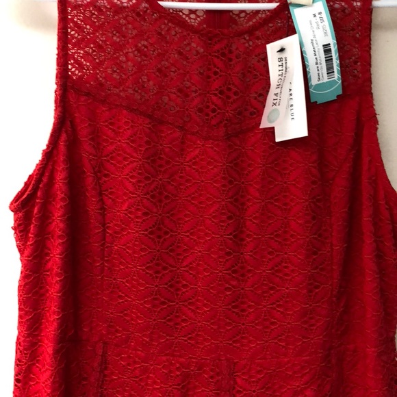 NWT Stitch Fix Red Lace Dress - Picture 5 of 7